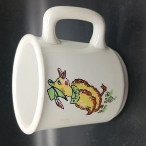 Vintage Child's Mayer Ironstone Cup Mug  6 Oz   Clown  Duck  Soldier - Design
